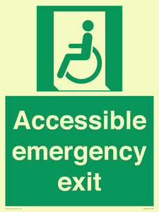 Accessible emergency exit (left)